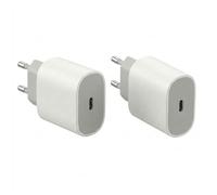 Tech-fan Chargeur USB-C 35W Charge Rapide, Lot de 2, Blanc, Compact, Adaptateur Secteur PD Compatible avec iPhone 17/17 Pro/16/16 Pro/15/15 Pro/14/13/12/11/SE/X/XS/XR