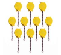 Tech-Fan © [Lot de 10] Piles CMOS CR2016 3V, Connecteur JST-SHR-02V 1 mm, Batteries RTC BIOS de Remplacement, Compatible avec Lenovo ThinkPad X1 Carbon Gen 2/3/4/5/6