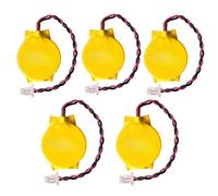 Tech-Fan © [Lot de 5] Piles CMOS CR2016 3V, Connecteur JST-SHR-02V 1 mm, Batteries RTC BIOS de Remplacement, Compatible avec Lenovo ThinkPad X1 Carbon Gen 2/3/4/5/6