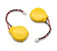 Tech-Fan © Pile CR2032 Lithium 3V, Lot de 2, CMOS RTC BIOS, Connecteur 2 Broches, Remplacement Bouton, Compatible ASUS Eee PC 701, 900, 901, 904, 1000, 1000HD, 1201, 1201N, 1215, 1215B, 1215N, 1215T