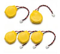 Tech-Fan © Pile CR2032 Lithium 3V, Lot de 5, CMOS RTC BIOS, Connecteur 2 Broches, Remplacement Bouton, Compatible ASUS Eee PC 701, 900, 901, 904, 1000, 1000HD, 1201, 1201N, 1215, 1215B, 1215N, 1215T