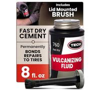 TECH Fluide vulcanisant chimique, 240 ml - Ciment caoutchouc pour collage permanent des bouchons, patchs et fixations de capuchons, idéal pour les parois latérales, les bandes de roulement et
