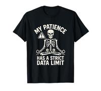 Tech IT Support Joke Sarcastique Introverti Méditant Squelette T-Shirt