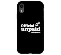 Tech Nerd Y2K Ingénieur Logiciel de Support Technique Officiel Non rémunéré Coque pour iPhone XR