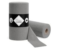 TECH N'FAST 75 Chiffons Microfibres Gris - Rouleau Déchirable 30x30cm - Chiffons Réutilisables et Lavables sans Peluche - Microfibres Multi-Usages Maison, Vitres, Cuisine, Auto