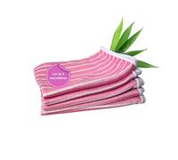 TECH N'FAST Chiffon Bambou - Essuyage vitre sans Trace, INOX, chromes, miroirs - Lot de 5 Microfibres - Dimensions 48x36cm - Couleurs : Vert-Bleu-Rose (Rose)