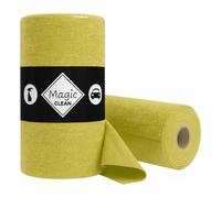 TECH N'FAST Chiffons Microfibres de Nettoyage en Rouleau - Chiffon Microfibre Réutilisable, Déchirable et sans Peluche pour Nettoyage Multi-Usages - Rouleau de 75 Chiffons Microfibre 30x30cm - Jaune