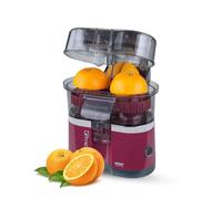 Tech Presse-agrumes avec double tête Système automatique pour un maximum d'extraction de jus Interrupteur et contrôle de la pression sans assistance Rouge 24 x 18 cm CitroTwin Plus