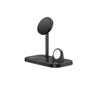Tech-Protect A22 15W Wireless Magnetic Charger 3in1 pour smartphones avec MagSafe, écouteurs, smartwatch Noir