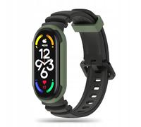 Tech-Protect Iconband Hybrid Xiaomi Mi Smart Band 5 / 6 / 7 / Nfc Noir/Vert Armée
