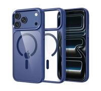 Tech-Protect Magmat Magsafe CC Coque pour iPhone 17 Pro / 18 Pro - Bleu marine et transparent