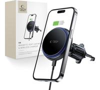 Tech-Protect MM15W-V4 support de voiture pour téléphone avec chargeur inductif MagSafe 15W pour grille de pare-brise - noir