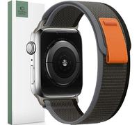 Tech-Protect Nylon Watch Apple 4/5/6/7/8/9/Se/Ultra 1/2 (42/44/45/49 Mm) Noir/Orange