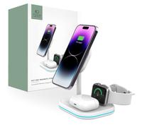 Tech-Protect Qi15W-A27 3V1 Magsafe Magnetic Wireless Charger Blanc