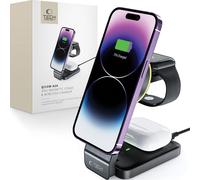 Tech-Protect Qi15W-A28 3V1 Magsafe Magnetic Wireless Charger Noir