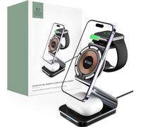 Tech-Protect QI15W-A29 chargeur inductif 3-en-1 avec MagSafe pour smartphone / Apple Watch / AirPods - noir