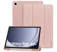 TECH PROTECT SC Pen Étui de Protection Rigide à Rabat, avec Support, Magnétique, Compatible avec Samsung Galaxy Tab A9+ Plus 11.0 X210 / X215 / X216, Rose
