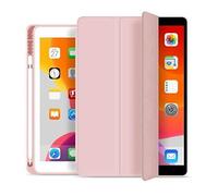 Tech-Protect SC Pen Étui pour iPad 7/8 10,2 pouces 2019/2020 avec porte-crayon, léger, mince, coque arrière en TPU souple avec fonction veille/réveil automatique pour iPad 7/8 10,2 2019/2020, rose