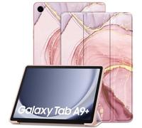 TECH PROTECT SmartCase - Étui de protection à rabat avec fonction support magnétique - Compatible avec Samsung Galaxy Tab A9+ Plus 11.0 X210 / X215 / X216 - Marbre rose