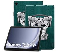 TECH PROTECT SmartCase - Étui de protection à rabat avec fonction support magnétique - Compatible avec Samsung Galaxy Tab A9+ Plus 11.0 X210 / X215 / X216 - Chat blanc