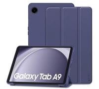 TECH PROTECT SmartCase - Étui de protection à rabat avec fonction support magnétique - Compatible avec Samsung Galaxy Tab A9 8.7 X110 / X115 - Bleu foncé