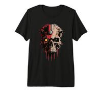 Tech Skull, Technologie mécanique futuriste Skull Bot Future T-Shirt Haut de Gamme
