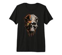Tech Skull, Technologie mécanique futuriste Skull Bot Future T-Shirt Haut de Gamme
