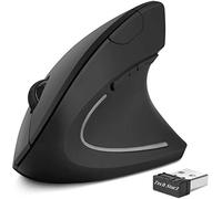 Tech stor3 Souris verticale sans fil optique sans fil | 6 touches | Design ergonomique - Prévient le trouble du canal carpien (Syndrome rSI) - Noir avec rétroéclairage coloré - Mouse Verticale …