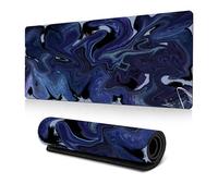Tech Stor3 Tapis de souris XXL Gaming Mouse pad fantaisie abstrait bleu, 90 x 40 cm, motif fantaisie abstract bleu avec base antidérapante, ajustée et lisse, convient à chaque souris, clavier et