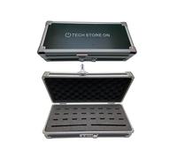 TECH STORE ON Étui de rangement pour clé USB | Antistatique et résistant aux chocs (aluminium, moyen, peut contenir 24 ports USB, 2 emplacements pour disque dur), noir, Medium (aluminum),