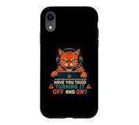 Tech Support Chat Gamer en colère pour l'éteindre et l'allumer Coque pour iPhone XR