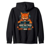 Tech Support Chat Gamer en colère pour l'éteindre et l'allumer Sweat à Capuche