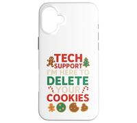 Tech Support Christmas Cookies Lover Women Men Funny Coque pour iPhone 16 Plus