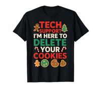 Tech Support Christmas Cookies Lover Women Men Funny T-Shirt