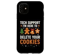 Tech Support Here to Delete Cookies Funny Christmas Coque pour iPhone 11