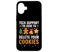 Tech Support Here to Delete Cookies Funny Christmas Coque pour iPhone 16 Plus