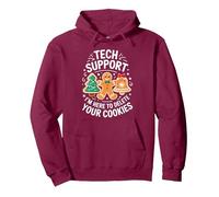 Tech Support I'm Here to Delete Your Cookies Chemise de Noël Sweat à Capuche, Unisexe pour Adultes, Marron, M