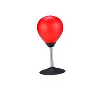 Tech Tools Stress Buster Sac de Frappe de Bureau - Ventouses à Votre Bureau, Balle Anti-Stress Robuste, Cadeaux Amusants pour Patron ou collègue (Rouge)