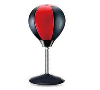 Tech Tools Stress Buster Sac de Frappe de Bureau - Ventouses à Votre Bureau, Balle Anti-Stress Robuste, Cadeaux Amusants pour Patron ou collègue (Rouge et Noir)