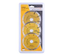 Tech Traders Lot de 3 meuleuses d'angle en forme de diamant pour béton Doré 115 mm