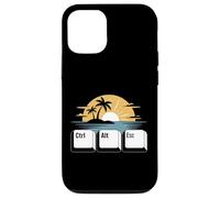 Tech Vacation Humour - Ctrl Alt Esc Beach Escape Coque pour iPhone 12/12 Pro