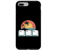 Tech Vacation Humour - Ctrl Alt Esc Beach Escape Coque pour iPhone 7 Plus/8 Plus
