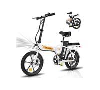 EVERCROSS TECH Vélo électrique EK5- Batterie amovible Moteur 250W Freins Double Adulte - Blanc Blanc G