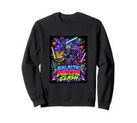 Tech War Cats Clash, Space Cats Illustration Graphic Cartoon Sweatshirt
