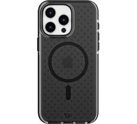 tech21 Check for iPhone 15 Pro Max, Compatible with MagSafe, Basic Case, TPU and Bioodegradable Material, Smokey/Black, 12x Military Grade Protection: 4,9m