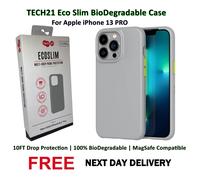 Tech21 Eco Slim 100% Biodegradable Phone Case [ For Apple iPhone 13 PRO ] 10ft Multi-Drop Protection Cover - Grey
