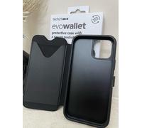 Evo Wallet - Protection à rabat pour téléphone portable - fumée / noir - pour Apple iPhone 12, 12 Pro