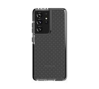 tech21 Evo Check Coque antimicrobienne pour Samsung S21 Ultra 5G - Anti-germes - Protection Contre Les Chutes de 3,6 m - Fumé/Noir