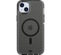 tech21 Evo Check Coque pour iPhone 15 Plus - Compatible avec MagSafe - Coque de Protection Contre Les Chocs - Fumé/Noir