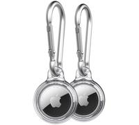 Tech21 Evo Clear AirTags case with Carabiner. Compatible with Apple AirTag.
